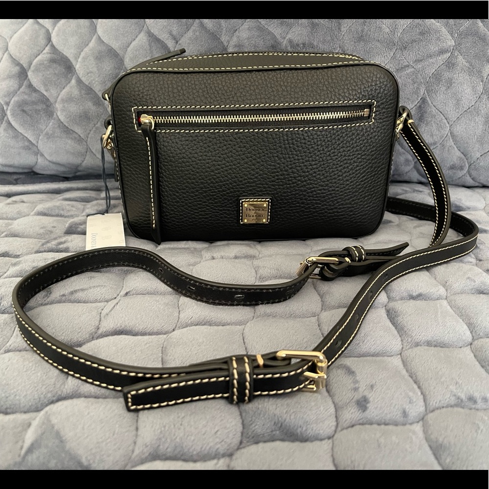 Dooney and Bourke Pebble Leather Camera Zip Crossbody